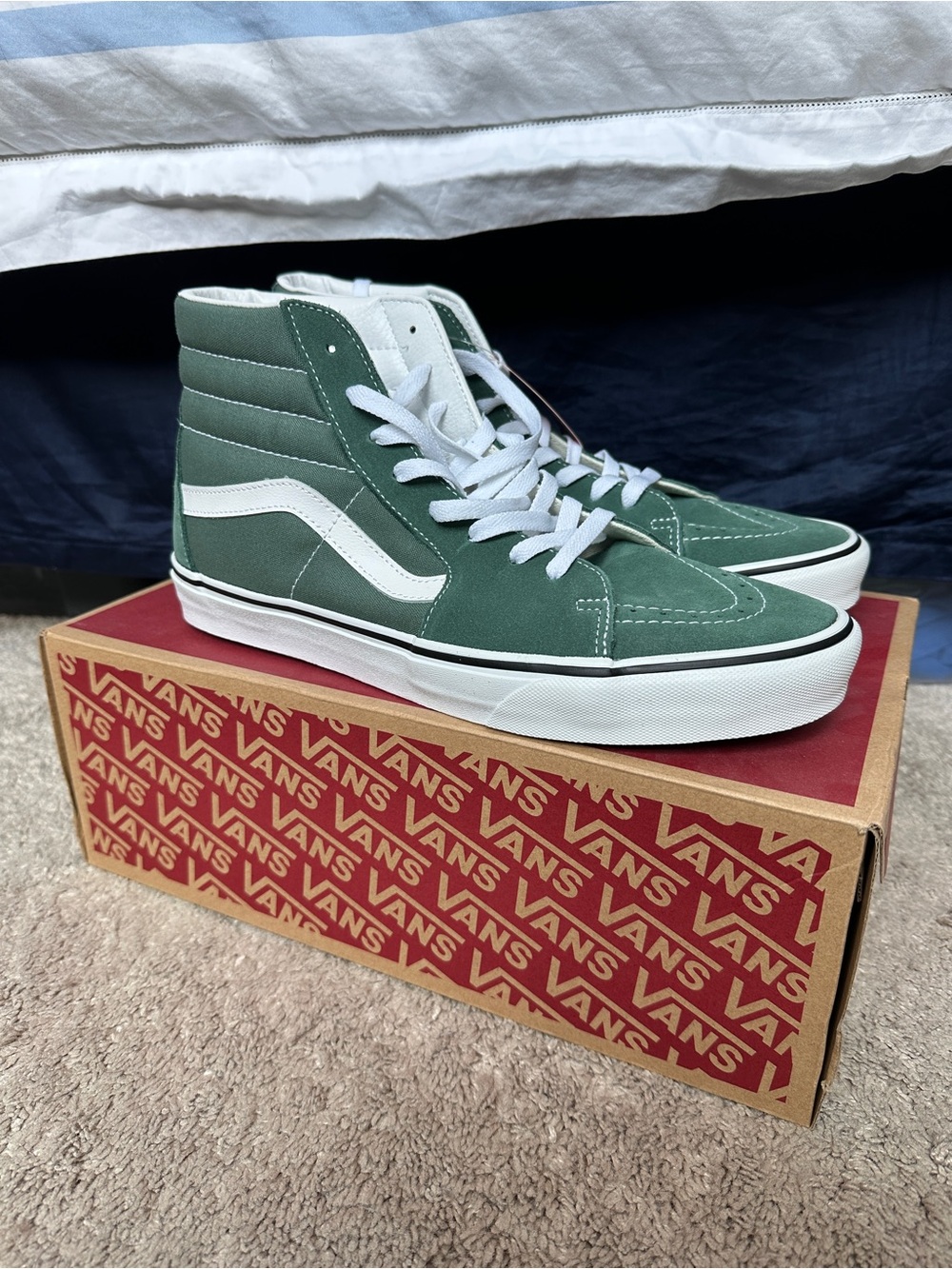Vans Sk8-Hi Duck Green Canvas High-Top Sneakers Size 10.5
